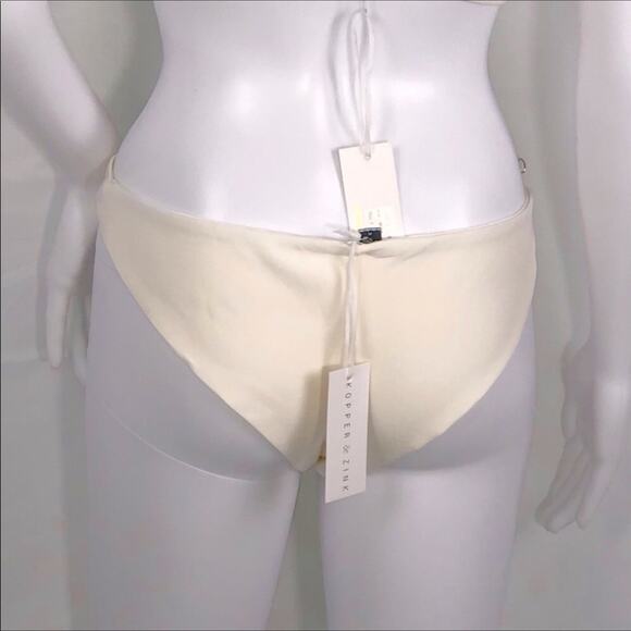 Kopper & Zink Cream Hugo Cheeky Bikini Bottom - V-Shaped Size L NWT - Picture 3 of 13